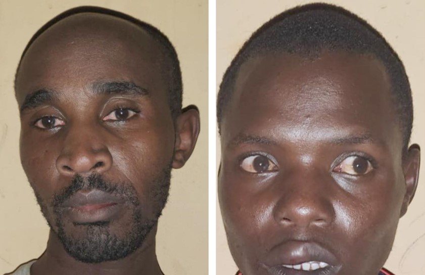 The two suspects who abducted Ciku Muiruri's daughter.